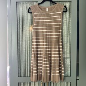 Pinkblush, striped knit maternity dress, size L
